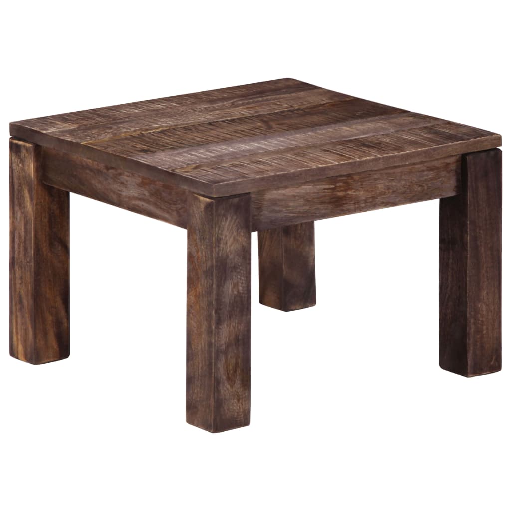 Table Basse 50X50X35 Cm Bois De Manguier Massif Marron