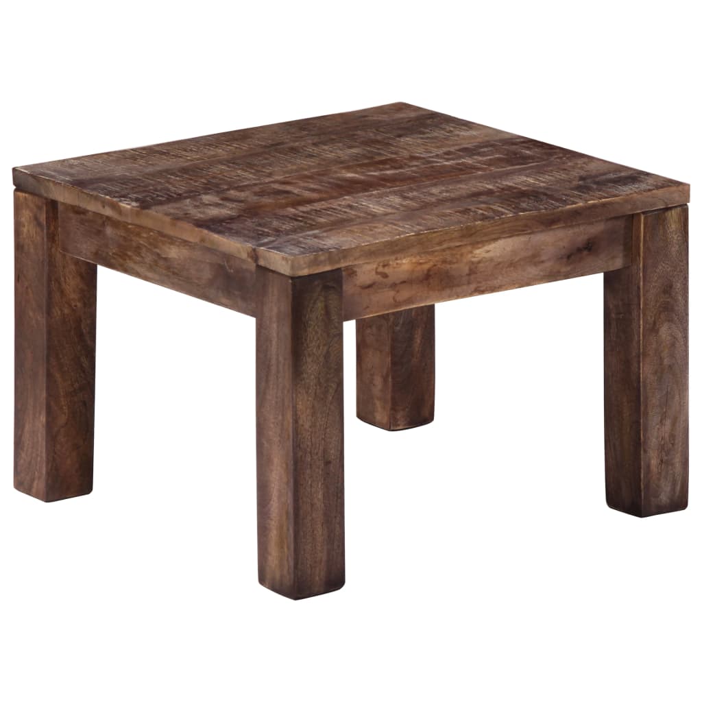 Table Basse 50X50X35 Cm Bois De Manguier Massif Marron