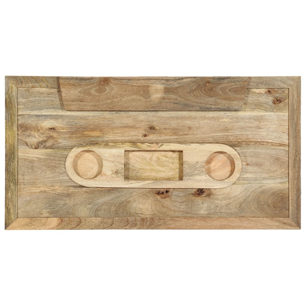 Table Basse Style Cassette 100X52X45 Cm Bois De Manguier Massif