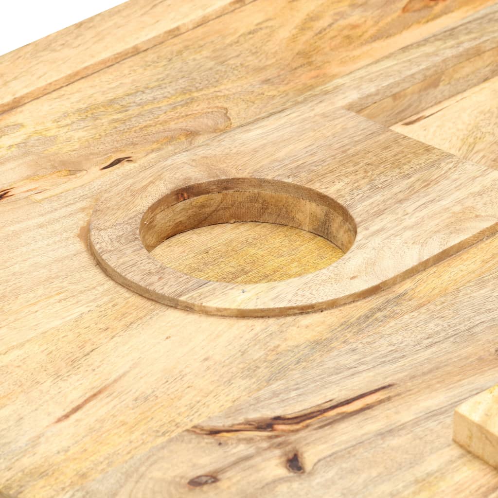 Table Basse Style Cassette 100X52X45 Cm Bois De Manguier Massif