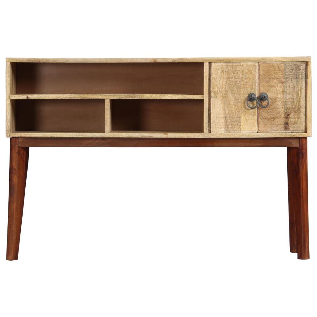 Table Console 115X30X76 Cm Bois De Manguier Massif Brut