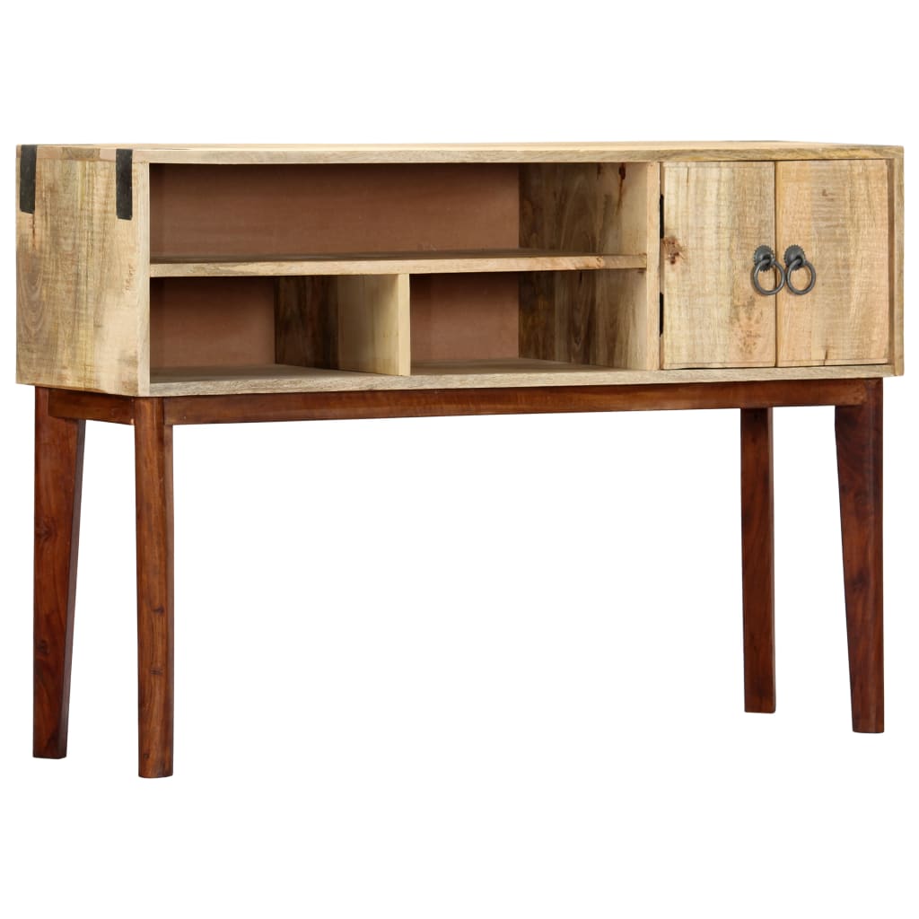 Table Console 115X30X76 Cm Bois De Manguier Massif Brut