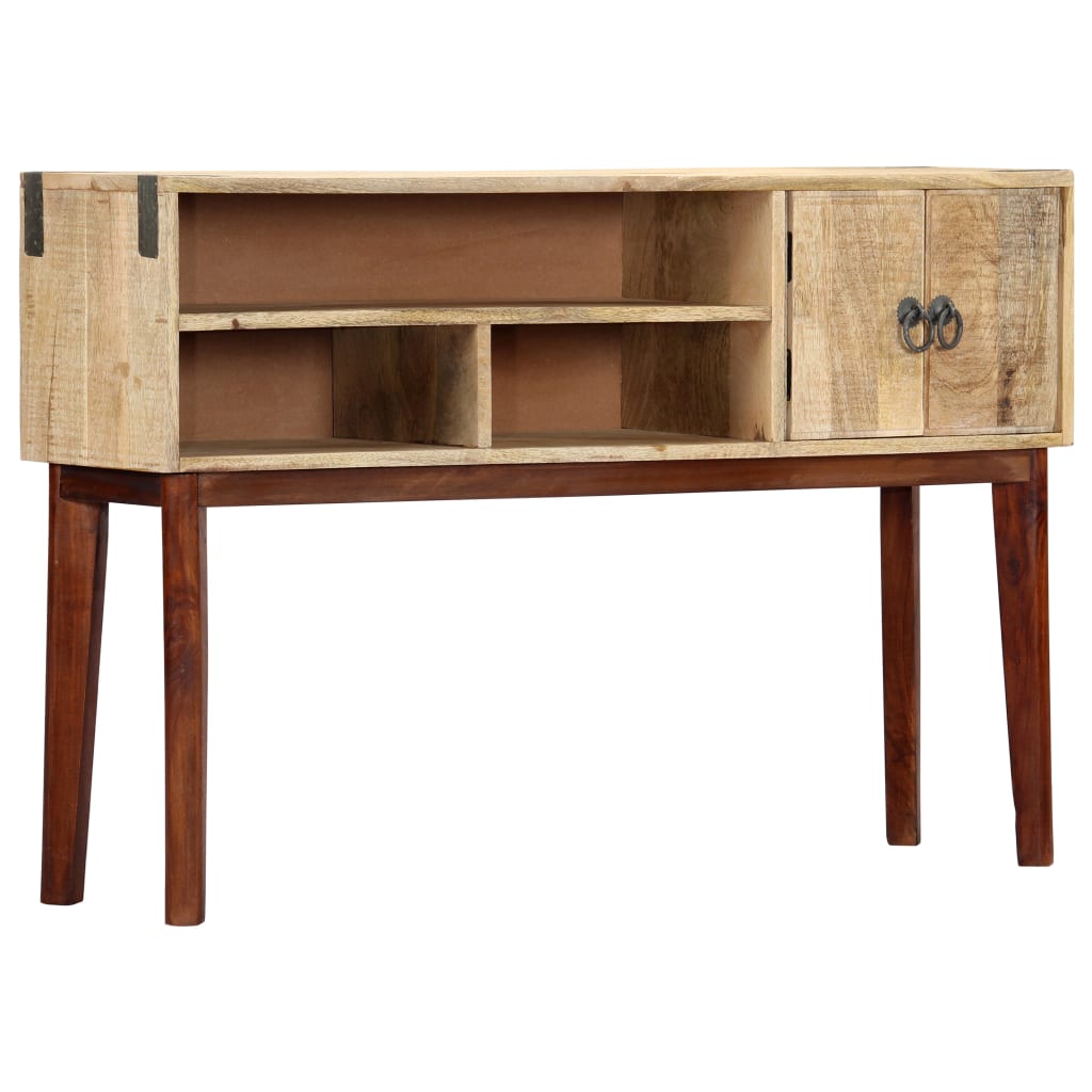 Table Console 115X30X76 Cm Bois De Manguier Massif Brut