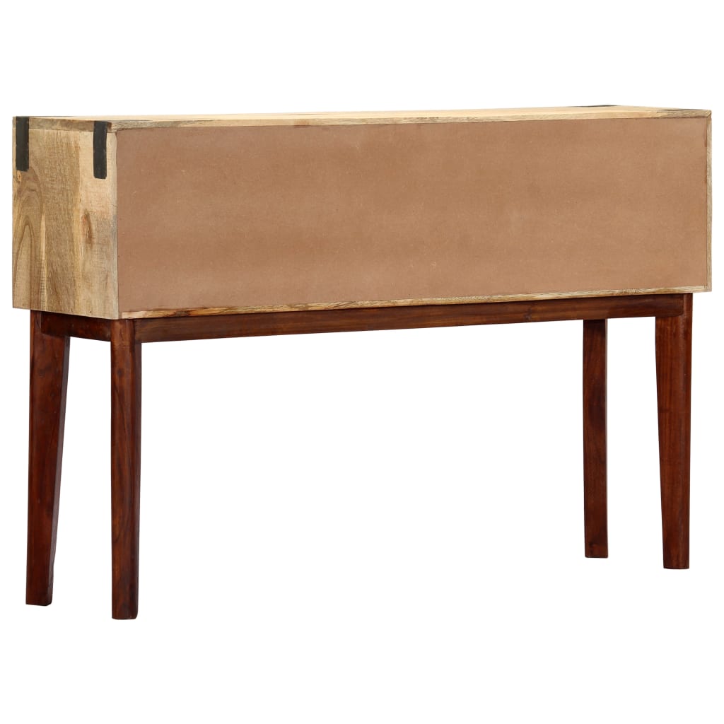 Table Console 115X30X76 Cm Bois De Manguier Massif Brut