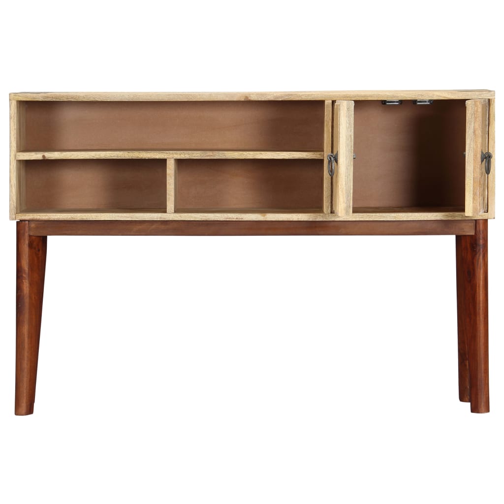 Table Console 115X30X76 Cm Bois De Manguier Massif Brut