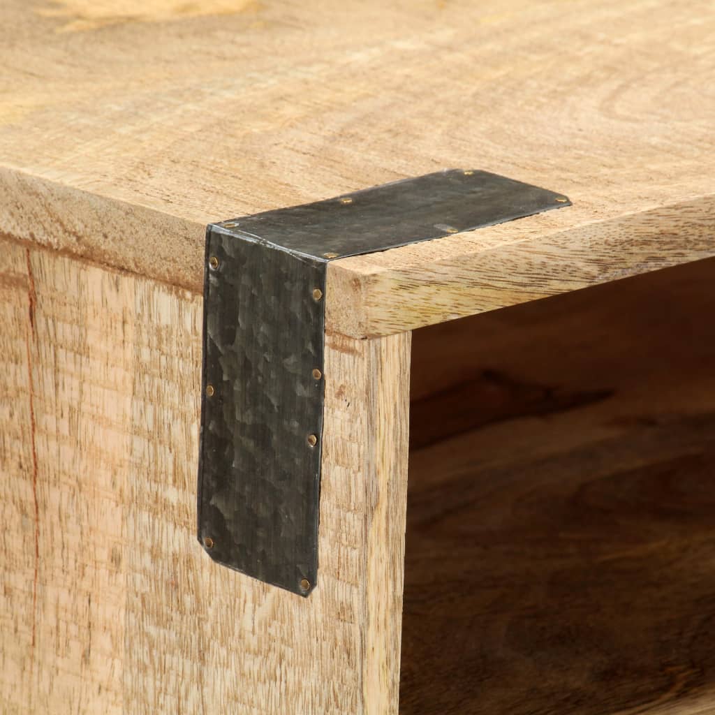 Table Console 115X30X76 Cm Bois De Manguier Massif Brut