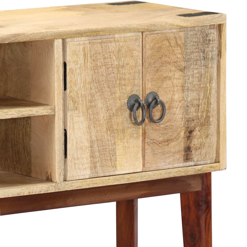 Table Console 115X30X76 Cm Bois De Manguier Massif Brut