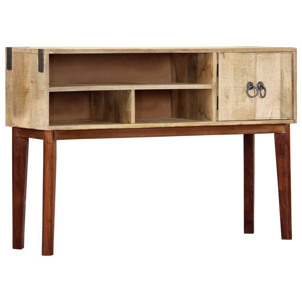 Table Console 115X30X76 Cm Bois De Manguier Massif Brut