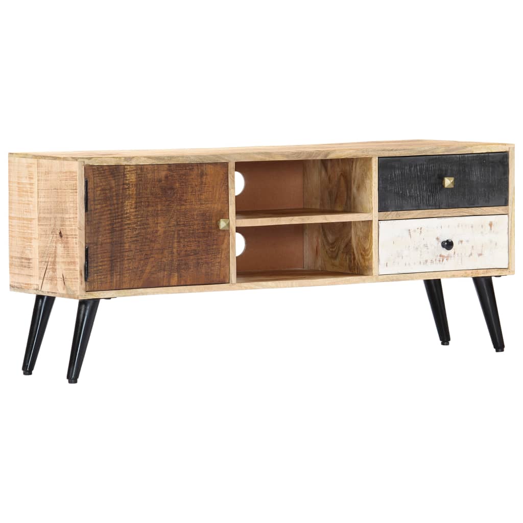 Meuble Tv 115X30X47 Cm Bois Massif De Manguier