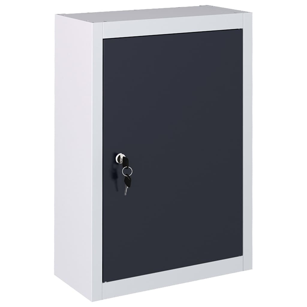 Armoire À Outils Murale Style Industriel Métal Gris Et Noir