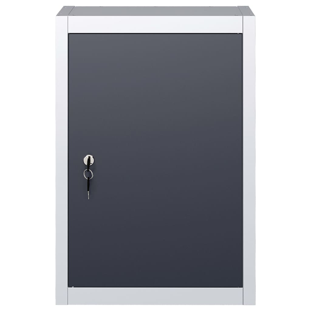 Armoire À Outils Murale Style Industriel Métal Gris Et Noir