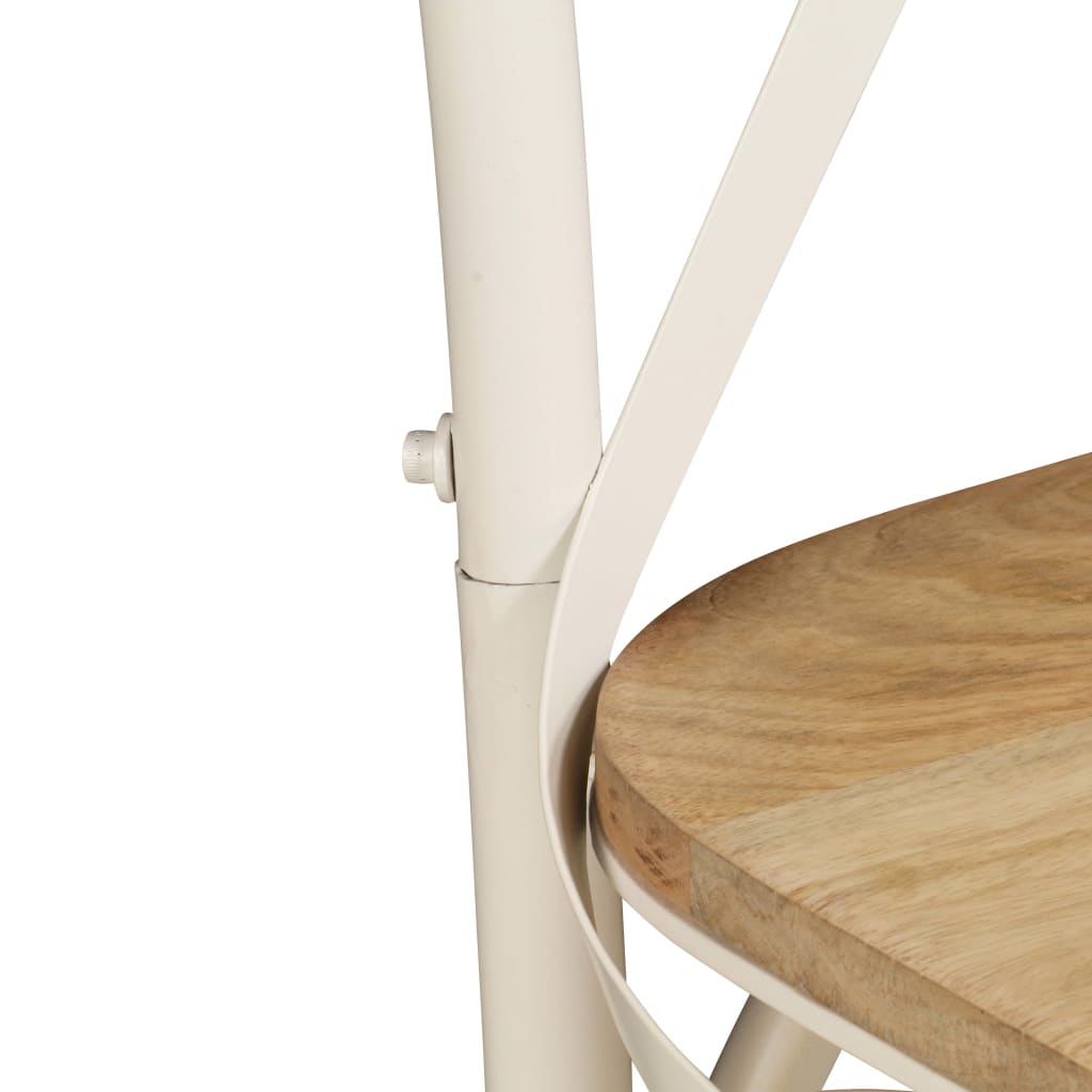 Chaises À Dossier Croisé Lot De 6 Blanc Bois De Manguier Massif