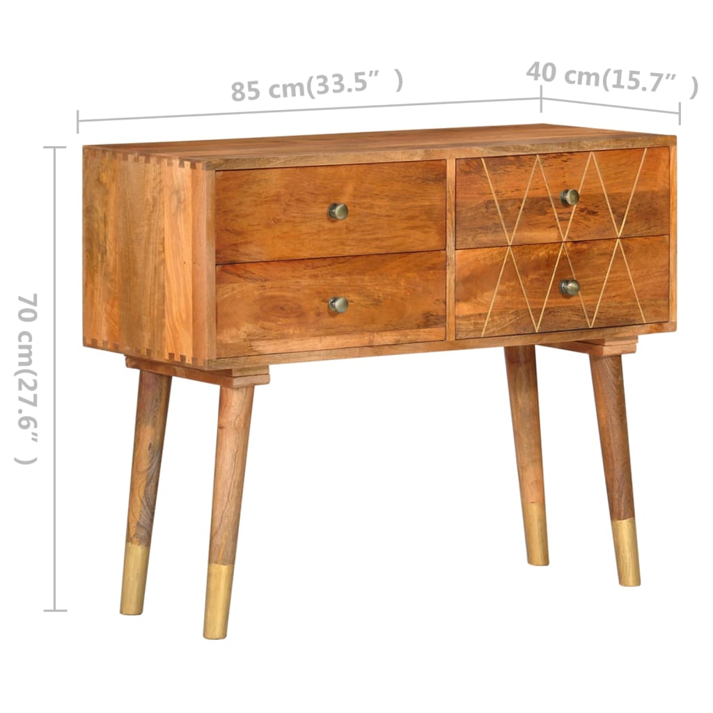 Buffet 85X40X70 Cm Bois De Manguier Solide