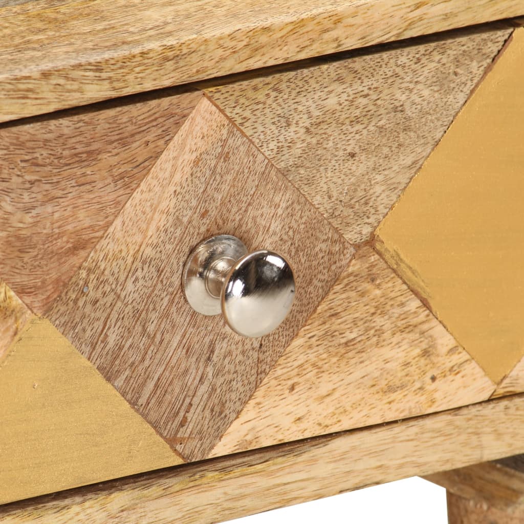 Table De Chevet 43 X 30 X 58 Cm Bois De Manguier Massif