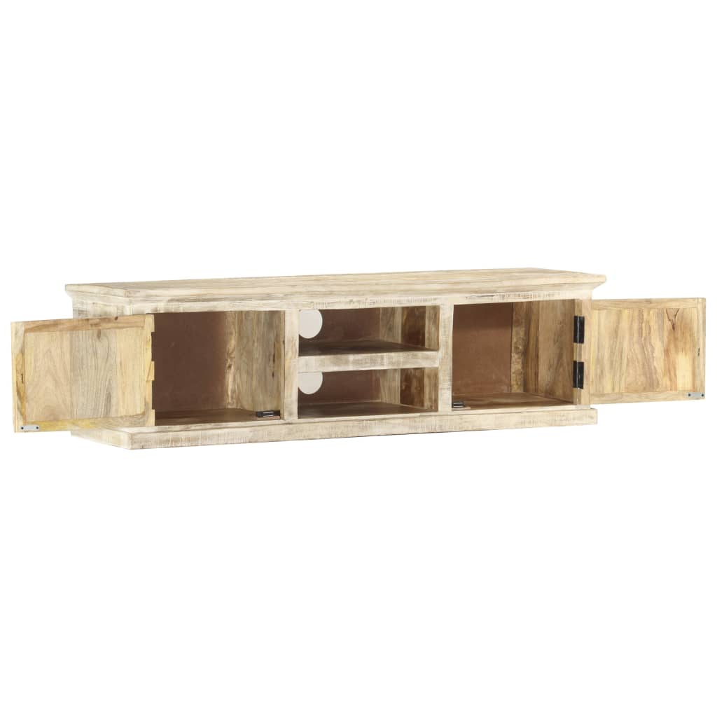 Meuble Tv 130X30X36 Cm Bois Massif De Manguier