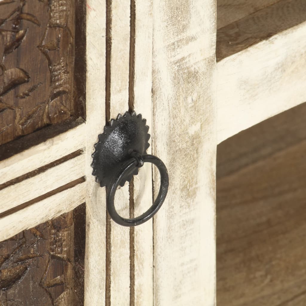 Meuble Tv 130X30X36 Cm Bois Massif De Manguier