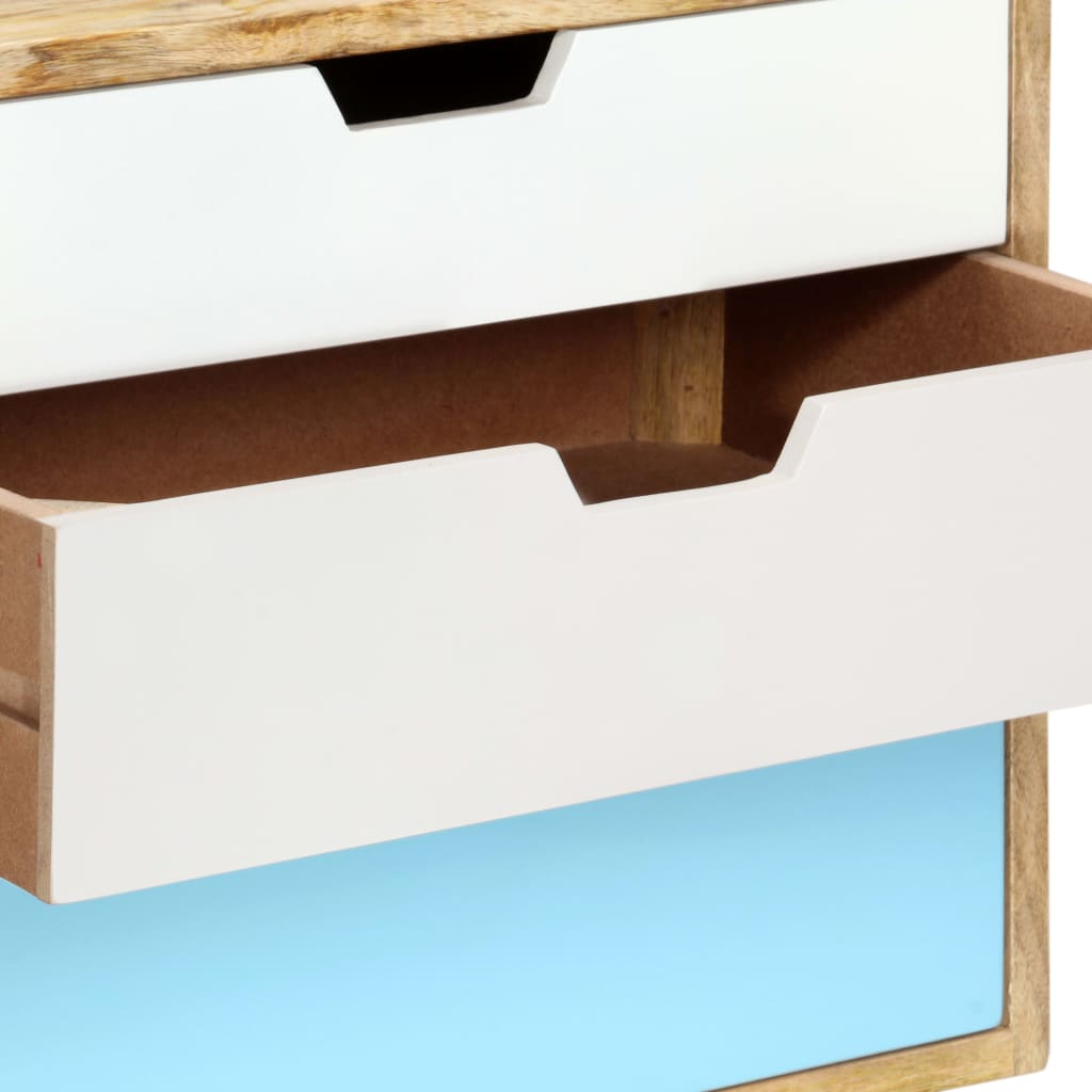 Table De Chevet 47X35X63 Cm Bois De Manguier Solide