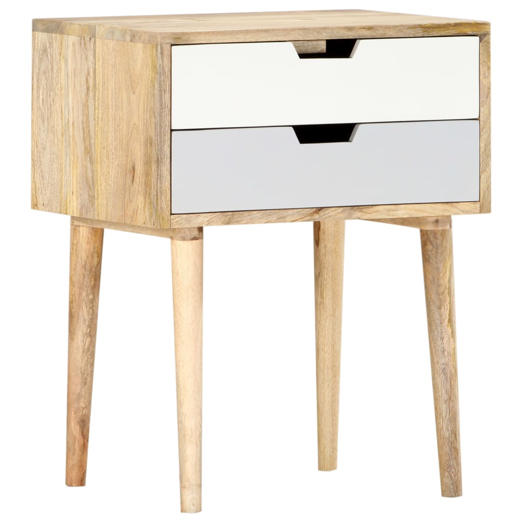Table De Chevet 47X35X59 Cm Bois De Manguier Massif