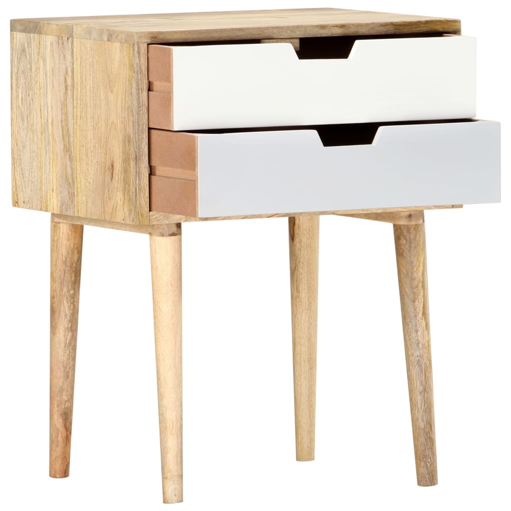 Table De Chevet 47X35X59 Cm Bois De Manguier Massif