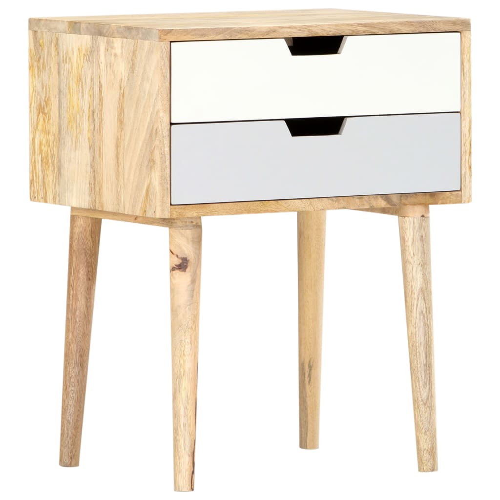Table De Chevet 47X35X59 Cm Bois De Manguier Massif