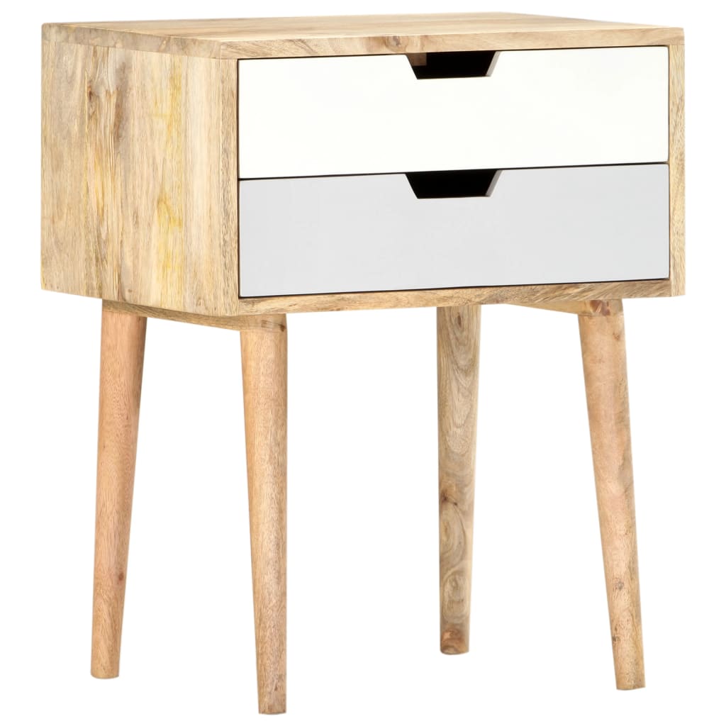 Table De Chevet 47X35X59 Cm Bois De Manguier Massif