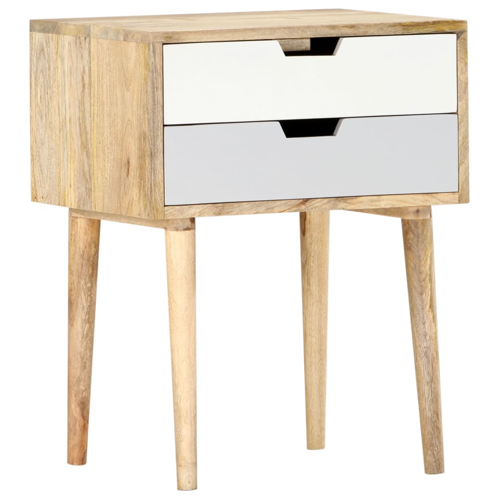Table De Chevet 47X35X59 Cm Bois De Manguier Massif