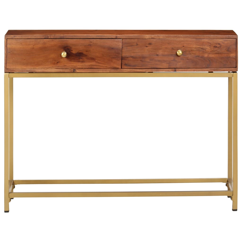 Table Console 100X35X76 Cm Bois D'acacia Massif