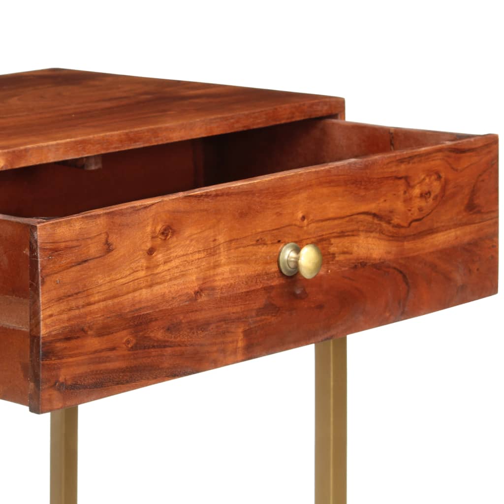 Table Console 100X35X76 Cm Bois D'acacia Massif