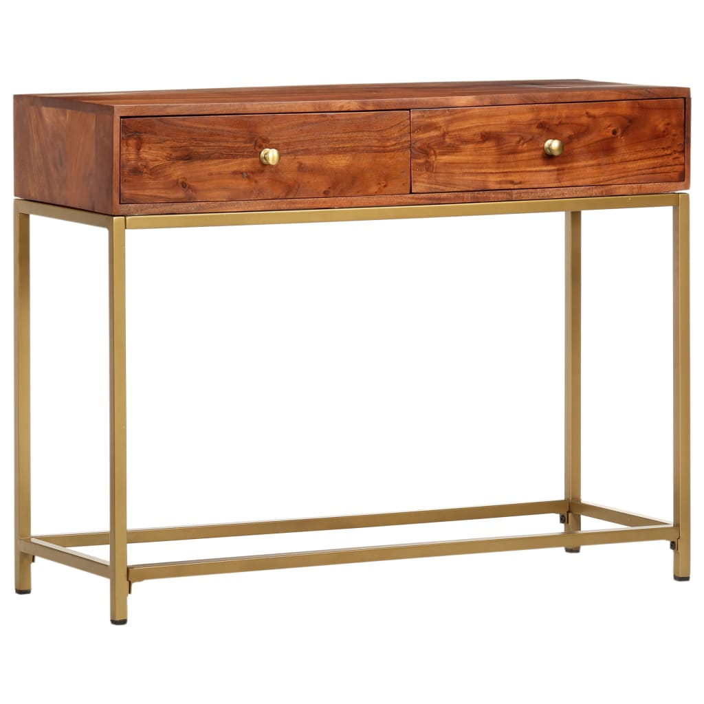 Table Console 100X35X76 Cm Bois D'acacia Massif