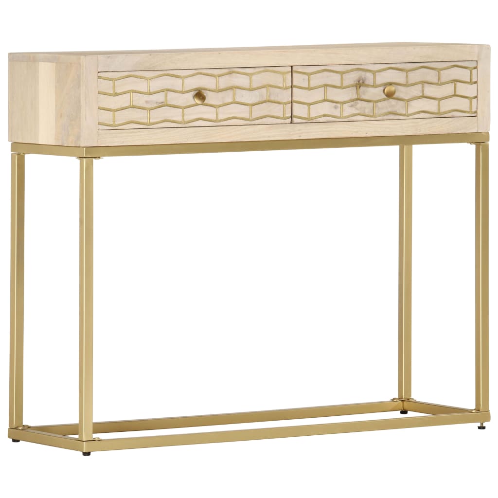 Table Console 90X30X75 Cm Bois De Manguier Massif