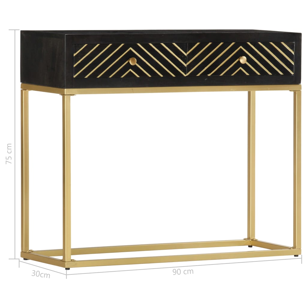 Table Console 90X30X75 Cm Bois De Manguier Massif