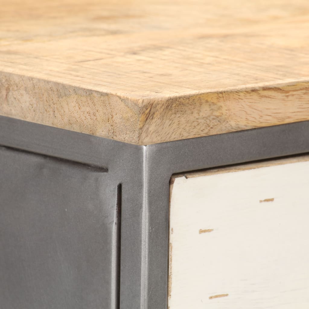 Armoire À Tiroirs 45X30X105 Cm Bois De Manguier Massif