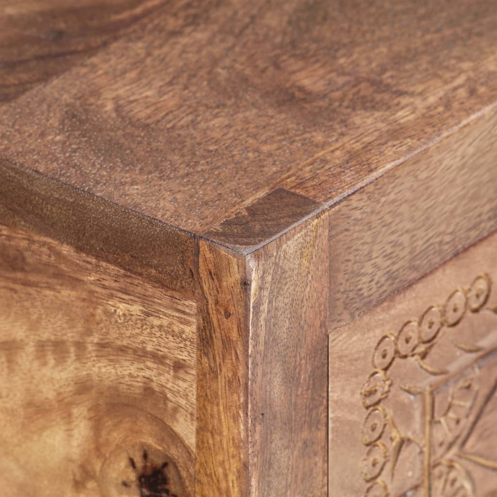 Table Console 90 X 30 X 75 Cm Bois De Manguier Massif