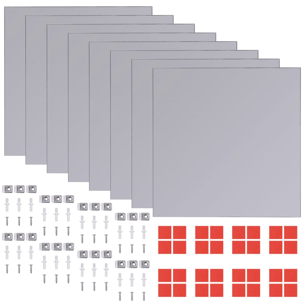 Carreaux De Miroir Sans Cadre 16 Pcs 20,5 Cm