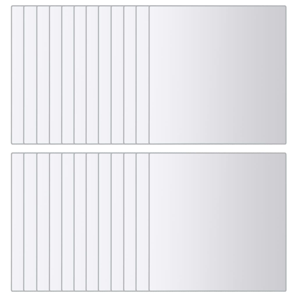 Carreaux De Miroir 48 Pcs Carré Verre