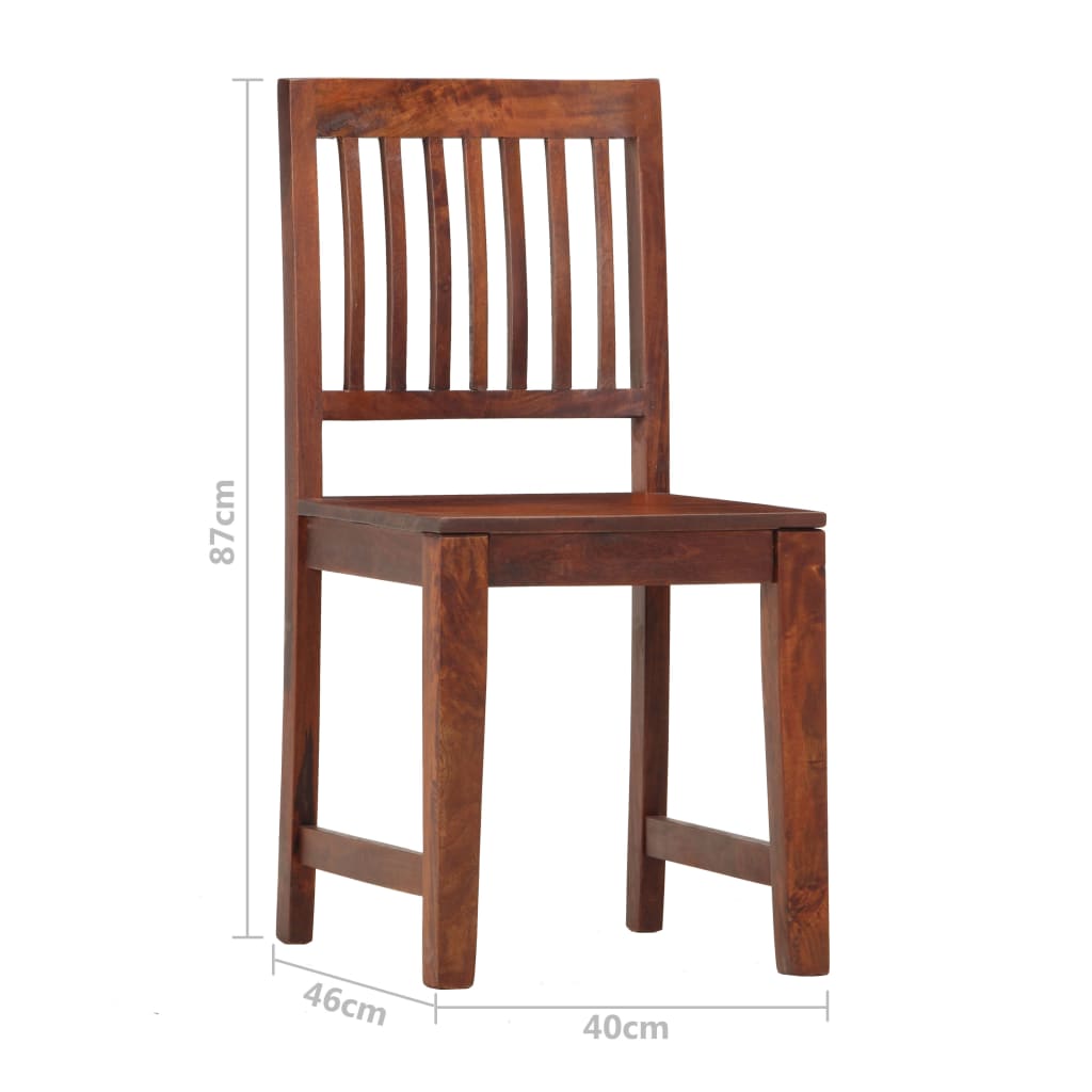 Chaises À Manger Lot De 6 Bois Solide De Manguier