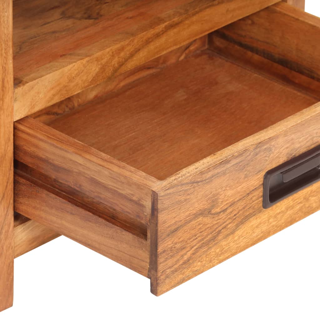 Table De Chevet 40X30X60 Cm Bois Acacia Massif Et Finition Miel