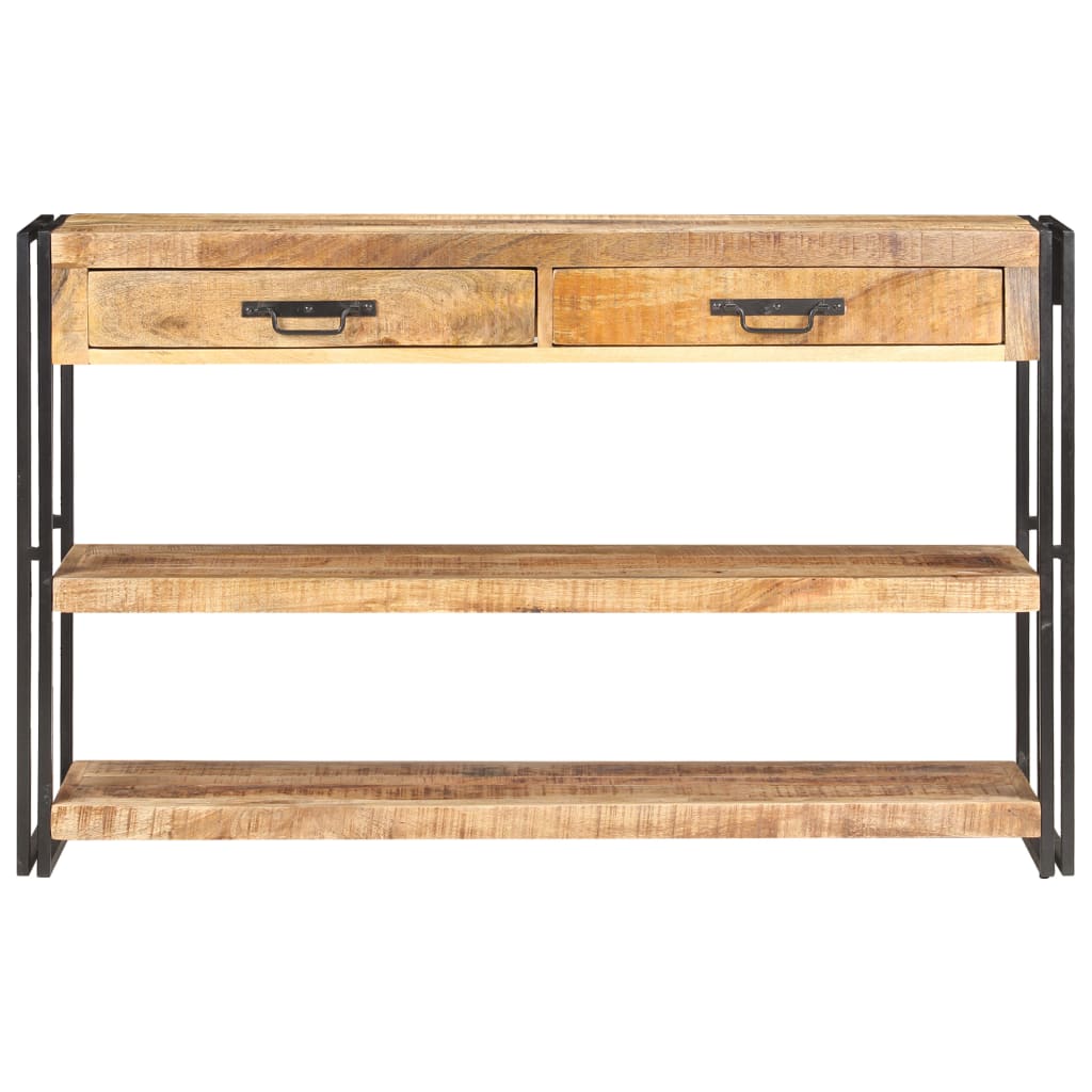 Buffet 120X30X75 Cm Bois De Manguier Massif Brut