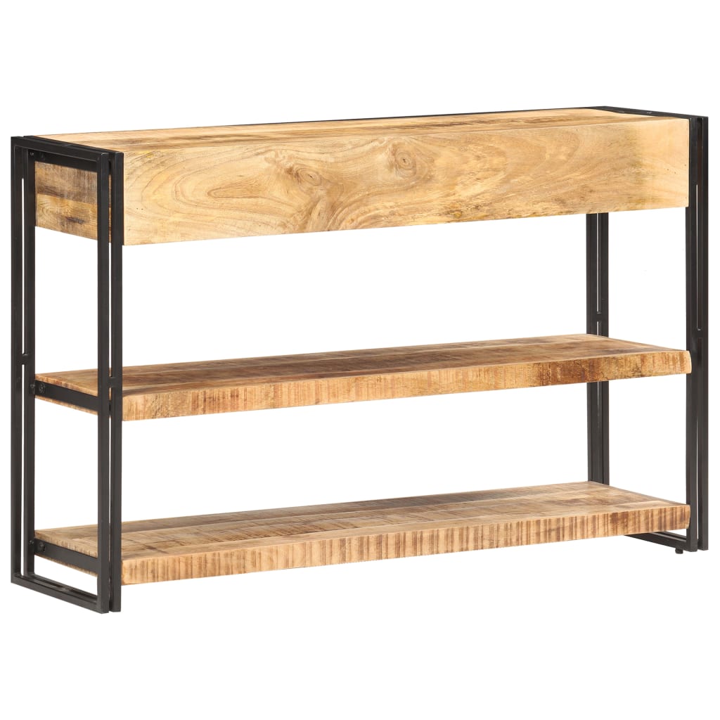 Buffet 120X30X75 Cm Bois De Manguier Massif Brut