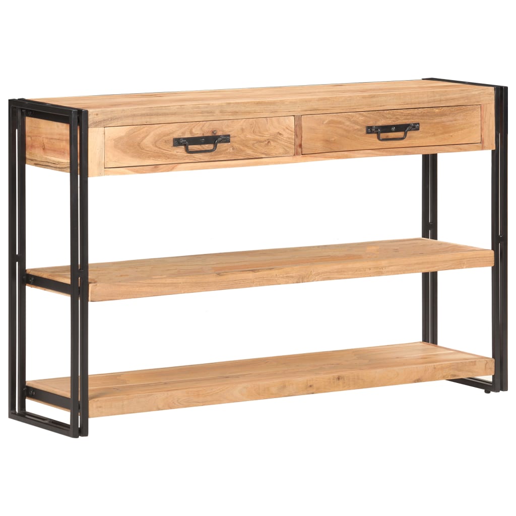 Buffet 120X30X75 Cm Bois De Manguier Massif Brut