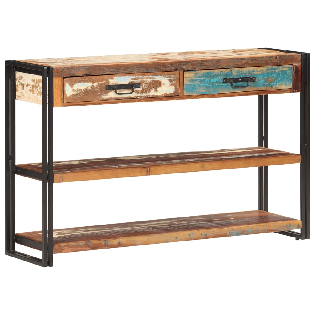 Buffet 120X30X75 Cm Bois De Manguier Massif Brut