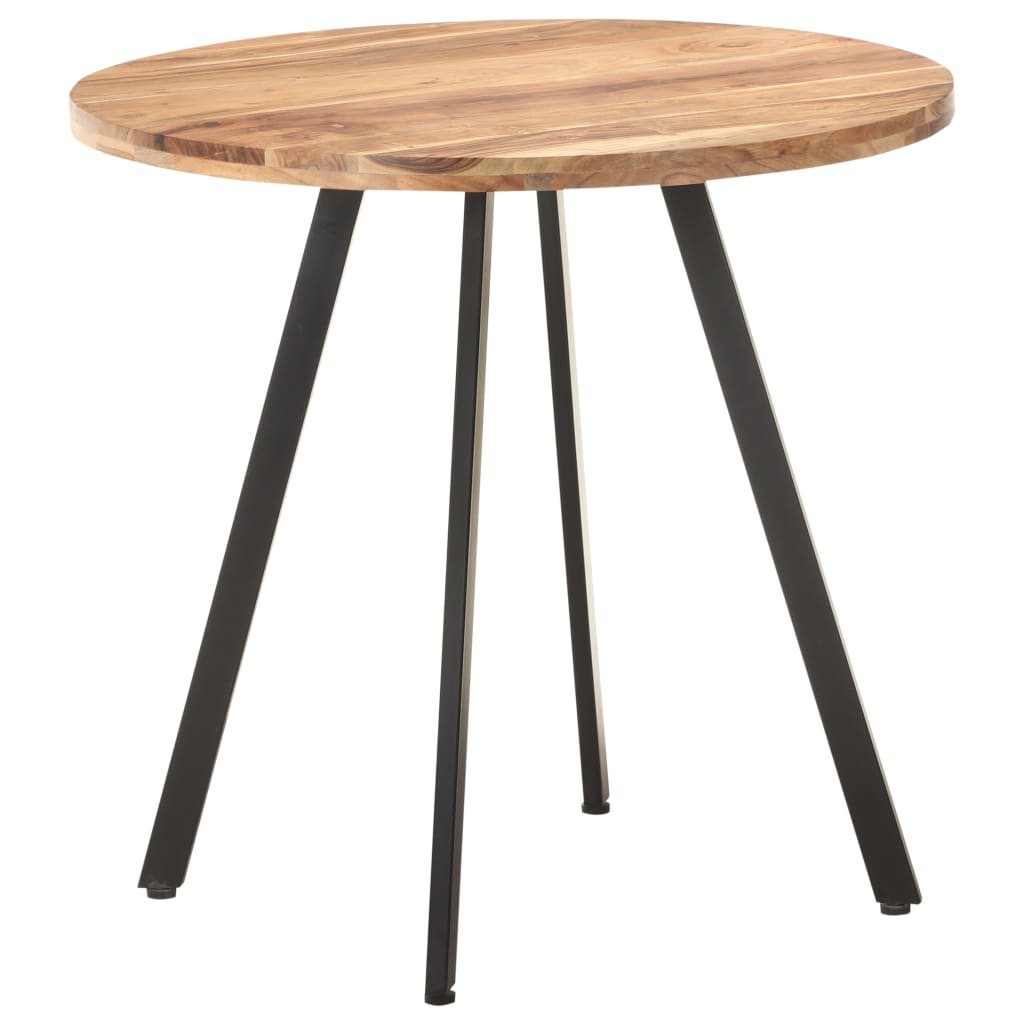 Table De Salle À Manger 80 Cm Bois D'acacia Solide