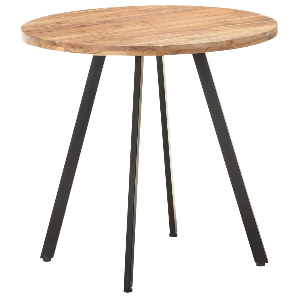Table De Salle À Manger 80 Cm Bois D'acacia Solide