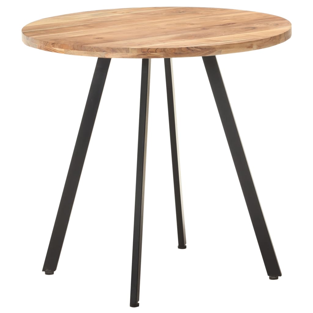 Table De Salle À Manger 80 Cm Bois D'acacia Solide