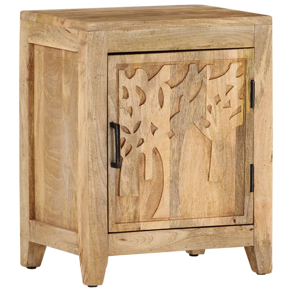 Table De Chevet 40X30X50 Cm Bois De Manguier Massif