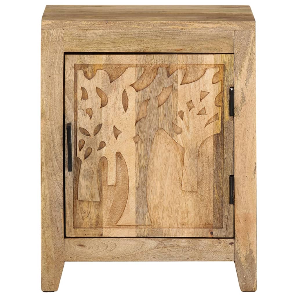 Table De Chevet 40X30X50 Cm Bois De Manguier Massif