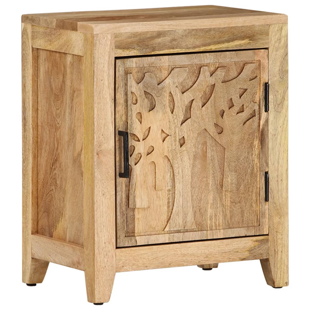 Table De Chevet 40X30X50 Cm Bois De Manguier Massif