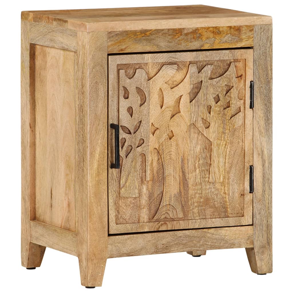 Table De Chevet 40X30X50 Cm Bois De Manguier Massif