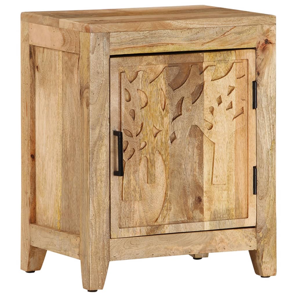 Table De Chevet 40X30X50 Cm Bois De Manguier Massif