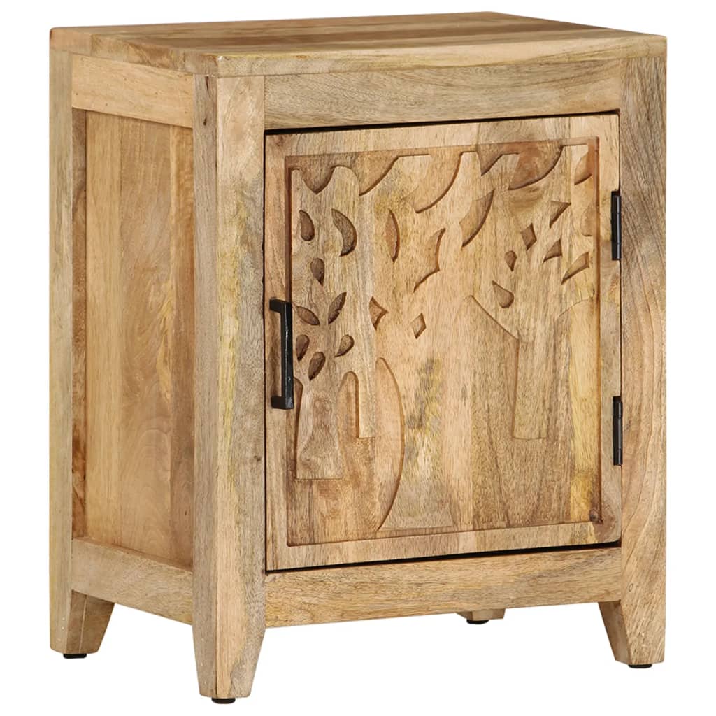 Table De Chevet 40X30X50 Cm Bois De Manguier Massif